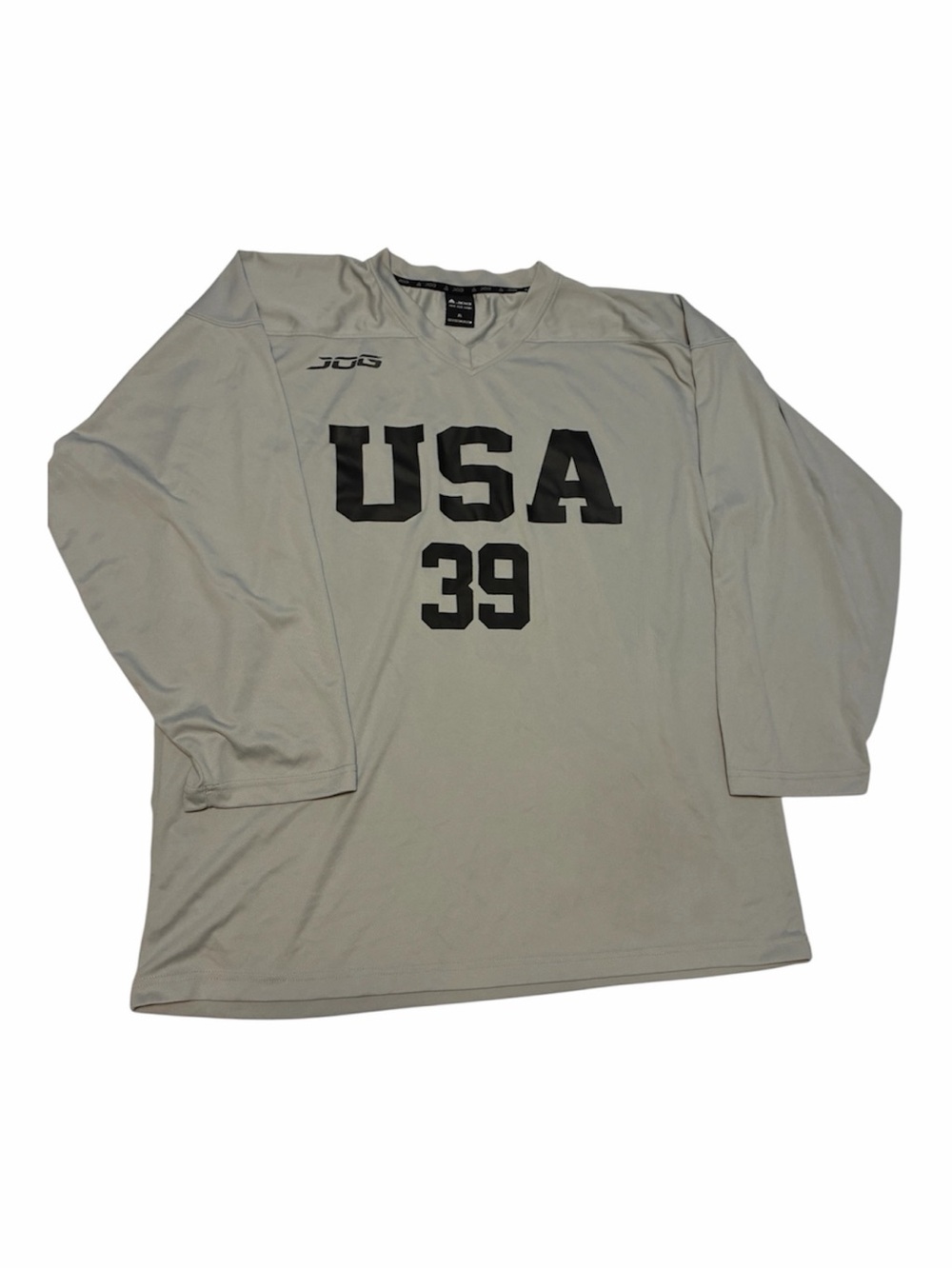 USA 39 Long-Sleeve Athletic Jersey - Light Gray
